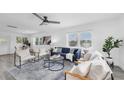 Contemporary living room with modern furniture and stylish accents at 2900 45Th S St # 26, Gulfport, FL 33711