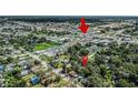 Overhead view of the neighborhood showcasing its proximity to businesses, and residential areas at 3205 68Th N Ave, St Petersburg, FL 33702