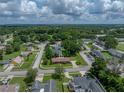 An aerial view showcases the property's location within a lush, green neighborhood at 37821 Willingham Ave, Dade City, FL 33525