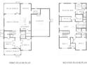 Detailed floor plan showcasing the layout of the first and second floors, including bedrooms, kitchen, and living spaces at 0 4Oth N Ave, St Petersburg, FL 33703