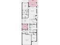 Detailed floor plan showcasing the layout of the home, including the location of the bedrooms and kitchen at 4294 Cairoli Ct, Wesley Chapel, FL 33543