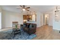 Spacious living room with hardwood floors and an open floor plan at 7001 Interbay Blvd # 219, Tampa, FL 33616