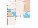 Detailed floor plan showing the layout of the home, including bedrooms, bathrooms, and living spaces at 2708 W Bird St, Tampa, FL 33614