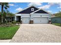 Charming home featuring a wide driveway, lush landscaping, and a neutral color scheme at 1846 Moorhen Way, Lutz, FL 33558