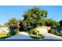 Single story home with lovely landscaping, a two car garage and a large mature shade tree at 402 Evergreen Dr, Oldsmar, FL 34677