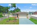 Attractive single-story home boasts a well-maintained lawn, stone accents, and a driveway at 7021 Blossom Ave, Tampa, FL 33614