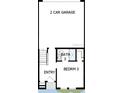 Floorplan showing garage, bathroom, bedroom 3, and entry way at 6605 N Nebraska Ave # 23, Tampa, FL 33604