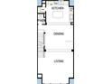 Floorplan showing kitchen, dining, living room, and powder room at 6605 N Nebraska Ave # 23, Tampa, FL 33604