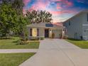Charming single-story home featuring a well-maintained lawn, covered entryway, and attached garage in a desirable neighborhood at 9016 Water Chestnut Dr, Temple Terrace, FL 33637