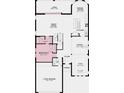 Detailed first-floor floorplan showing kitchen, dining, flex room, garage, great room, porch, and lanai at 1678 Trailhead Ln, Zephyrhills, FL 33541