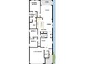 Detailed floor plan showcasing the layout of the home's bedrooms, bathrooms, and living spaces at 31172 Pendleton Landing Cir, Wesley Chapel, FL 33545