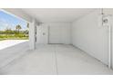 Spacious ground floor garage features ample storage and a door for easy access to covered parking at 6679 Wander Ln, New Port Richey, FL 34652