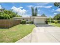 This well-maintained property features a carport and driveway alongside the tidy front yard at 1857 N Belleair N Rd, Clearwater, FL 33764