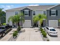 Inviting townhomes boast lush palm trees, neat landscaping, and driveways for convenient parking at 2699 Suncoast Blend Dr, Odessa, FL 33556