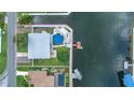 Waterfront home with private pool, dock, and well-maintained lawn at 3260 Gulfview Dr, Hernando Beach, FL 34607