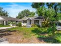 Charming single-story home with a blue front door, white siding, and a well-kept lawn at 716 35Th W St, Bradenton, FL 34205