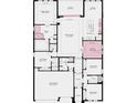 Detailed floor plan showcasing the layout of the home, including bedrooms, bathrooms, and living spaces at 35154 Emberview Dr, Zephyrhills, FL 33541