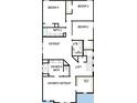 Detailed floor plan showcasing the layout of the home's second floor, including bedrooms and utility room at 640 Allora Ave, Nokomis, FL 34275
