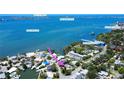 Scenic aerial view showcasing the property's location near the Gulf of Mexico and Boca Ciega Bay at 4735 Baywood Point S Dr, Gulfport, FL 33711