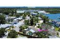 Beautiful aerial view of the property, highlighting its proximity to Gulfport Marina and Downtown St Pete at 4735 Baywood Point S Dr, Gulfport, FL 33711