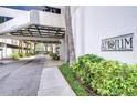Welcoming entrance to The Atrium, featuring well-maintained landscaping and clear signage at 2413 Bayshore Blvd # 1903, Tampa, FL 33629