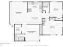 Detailed floor plan showcasing the layout of the bedrooms, bathrooms, kitchen, dining room, and living room in the home at 309 4Th Sw Ave, Ruskin, FL 33570