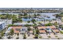 An aerial view of a waterfront neighborhood, showcasing the community's coastal charm at 103 E Davis Blvd # B, Tampa, FL 33606