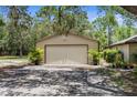 Spacious detached garage with ample parking space and potential for storage or a workshop at 17207 Bosley Dr, Spring Hill, FL 34610