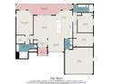 Detailed floor plan showcasing the layout of the home, including bedrooms, bathrooms, and living areas at 5092 Abagail Dr, Spring Hill, FL 34608