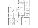 Layout of the house including living areas, bedrooms, bathrooms, and garage at 3725 Grand Forks Dr, Land O Lakes, FL 34639