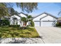 Charming home with a well-manicured lawn and a two-car garage, perfect for suburban living at 15209 Hammock Chase Ct, Odessa, FL 33556