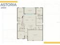 Astoria floor plan showing a layout with a large lanai, gathering room, and 3-car garage at 2743 Winding Creek Trl, North Port, FL 34289