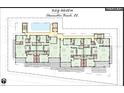 Second floor plan showing multiple units, pool, and balconies at 64 Bay Esplanade # 204, Clearwater, FL 33767