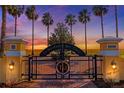 Ornate entrance gate to a large estate property with the name displayed at 33642 Blanton Rd, Dade City, FL 33523
