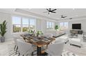 Spacious living room with water views and modern decor at 211 Dolphin Pt # 501, Clearwater, FL 33767