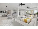 Open concept living and dining area with modern finishes at 211 Dolphin Pt # 501, Clearwater, FL 33767