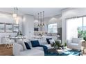 Spacious living room with open floor plan and modern decor at 11605 1St E St # 5, Treasure Island, FL 33706