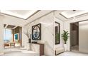 Elegant entryway with marble wall and modern decor at 5701 Bowen Daniel Dr. # 1701, Tampa, FL 33616