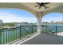 Spacious balcony with water views and city skyline at 211 Dolphin Pt # 303, Clearwater, FL 33767