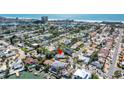 Aerial view showcasing a waterfront home and surrounding neighborhood at 236 45Th Ave, St Pete Beach, FL 33706