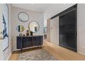 Modern entryway with geometric door and stylish console at 1000 Water St # 1703, Tampa, FL 33602