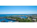 Aerial view of waterfront marina and city skyline at 100 Beach Ne Dr # 1900, St Petersburg, FL 33701