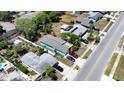 Aerial view of a single Gathering home with a large backyard at 5060 86Th Ave N, Pinellas Park, FL 33782