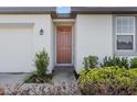 Modern front door with landscaping at 10112 Daybreak Gln, Parrish, FL 34219