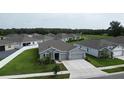 Aerial view of a single-Gathering home in a new residential development at 14005 Wineberry Dr, Dade City, FL 33525