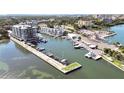 Stunning aerial showcasing the marina and surrounding area at 920 N Osceola Ave # 201, Clearwater, FL 33755