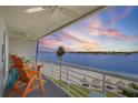Balcony overlooking water with sunset view at 5701 Bahia Del Mar Cir # 507, St Petersburg, FL 33715
