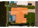 Bird's eye view of home, pool, and surrounding landscape at 1985 Michigan Ne Ave, St Petersburg, FL 33703