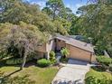 Two story home with a pool and lush landscaping at 3047 Enisglen Dr, Palm Harbor, FL 34683