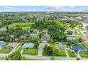 Aerial view showing the home's location in a residential neighborhood at 105 Dartmouth Rd, Venice, FL 34293